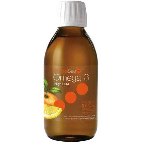 NutraSea Omega-3 DHA Juicy Citrus 200 ml Supplements - EFAs at Village Vitamin Store