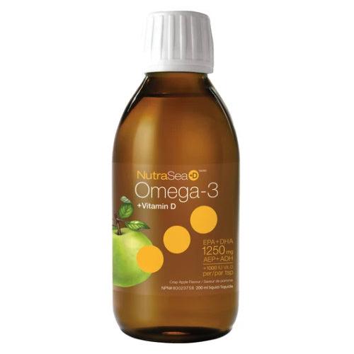 NutraSea+D Omega-3 Crisp Apple 200ml* Supplements - EFAs at Village Vitamin Store