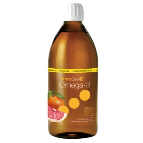 NutraSea+D Omega-3 Grapefruit tangerine 500 mL Supplements - EFAs at Village Vitamin Store
