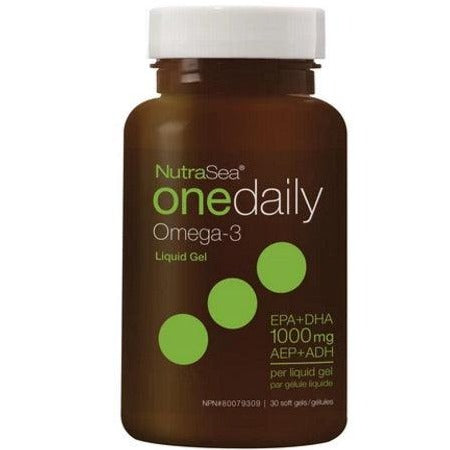 NutraSea Omega-3 One Daily Liquid Gels Fresh Mint 30 softgels Supplements - EFAs at Village Vitamin Store