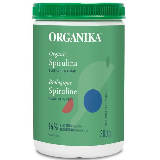 Organika Blue Green Algae Organic Spirulina Powder 300g Supplements - Greens at Village Vitamin Store