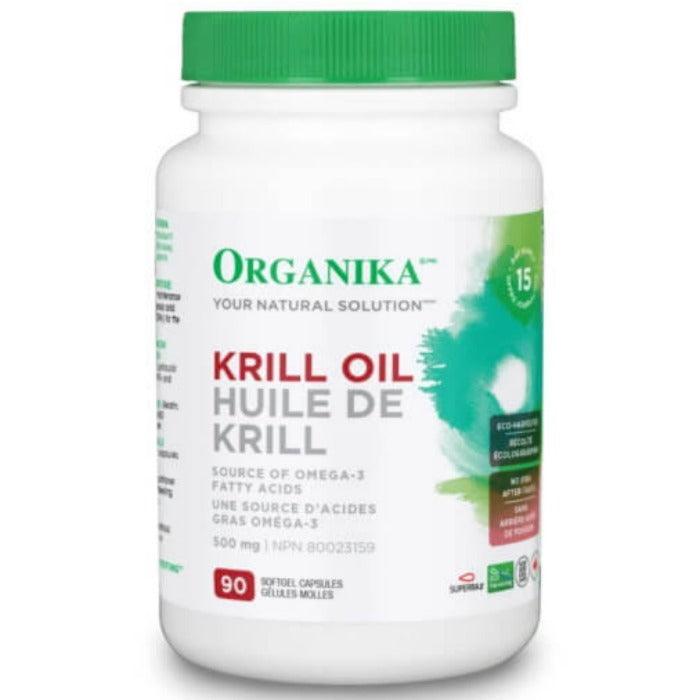 Organika Krill Oil Omega-3 500mg 90 Softgel Caps Supplements - EFAs at Village Vitamin Store