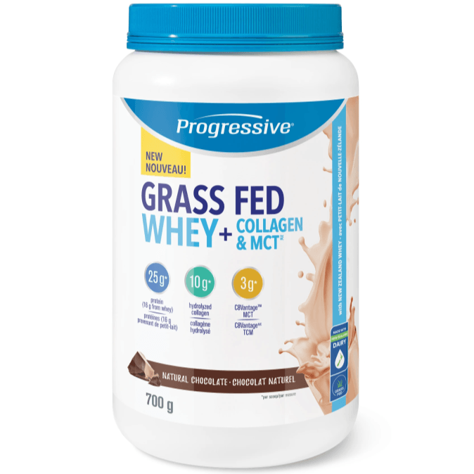 Progressive Grass Fed Whey + Collagen & MCT Chocolate Flavor 700g Supplements - Protein at Village Vitamin Store