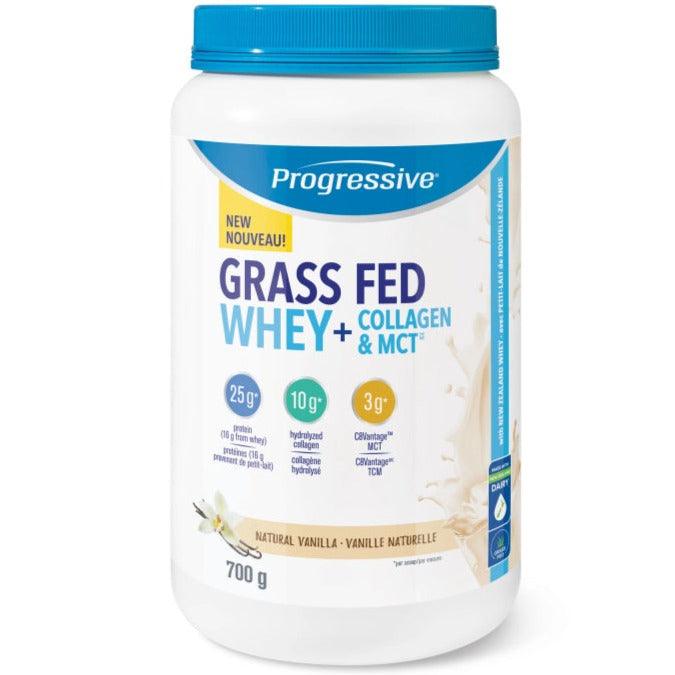 Progressive Grass Fed Whey + Collagen & MCT Natural Vanilla Flavor 700g Supplements - Protein at Village Vitamin Store