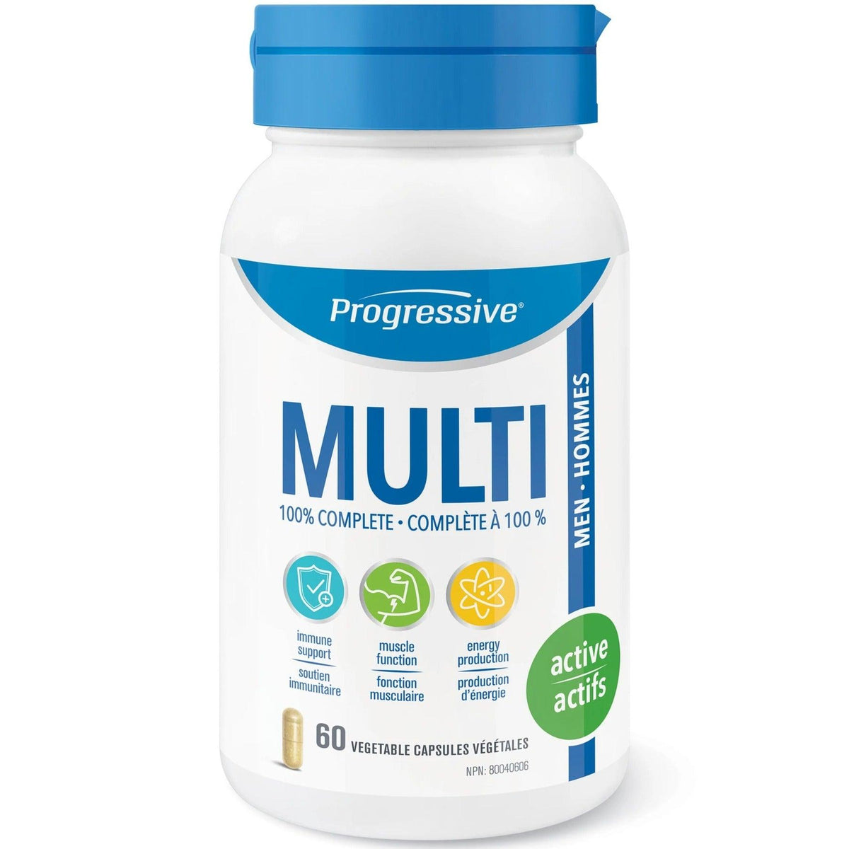 Progressive Multi Active Men 60 Veggie Caps Vitamins - Multivitamins at Village Vitamin Store