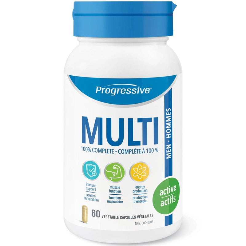 Progressive Multi Active Men 60 Veggie Caps Vitamins - Multivitamins at Village Vitamin Store