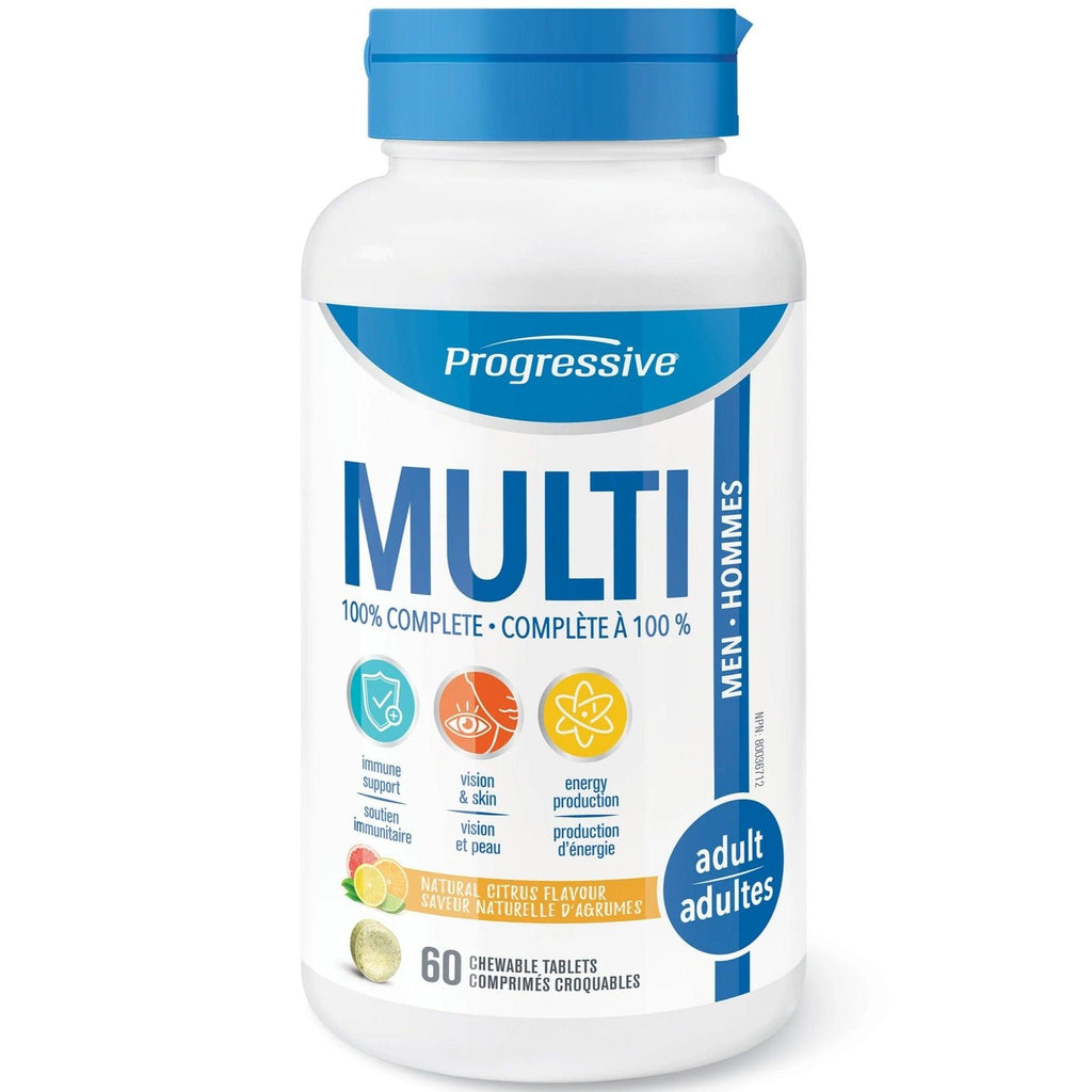 Progressive Multivitamin for Adult Men 60 Chewable Tabs Vitamins - Multivitamins at Village Vitamin Store
