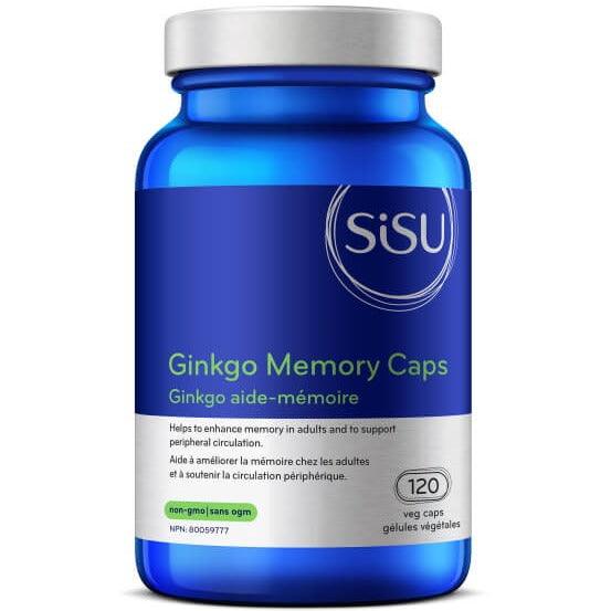 SISU Ginkgo Memory Caps 120 Veggie Caps Supplements - Cognitive Health at Village Vitamin Store