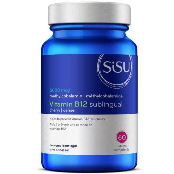 SiSU Vitamin B12 5000mcg Cherry 60 Sublingual Tabs Vitamins - Vitamin B at Village Vitamin Store