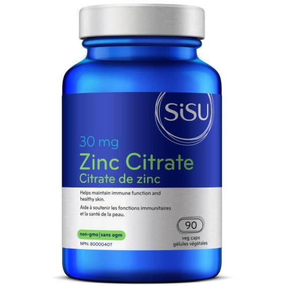 SiSU Zinc Citrate 30mg 90 Veggie Caps Minerals - Zinc at Village Vitamin Store