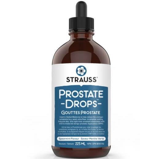 Strauss Naturals Prostate Drops Spearmint Flavour 225mL Tincture Supplements - Prostate at Village Vitamin Store