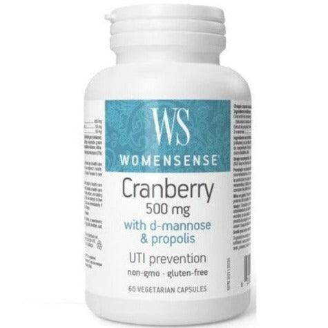 WomenSense Cranberry 500 Mg (with D-mannose & propolis) 60 Veggie Caps Supplements - Bladder & Kidney Health at Village Vitamin Store