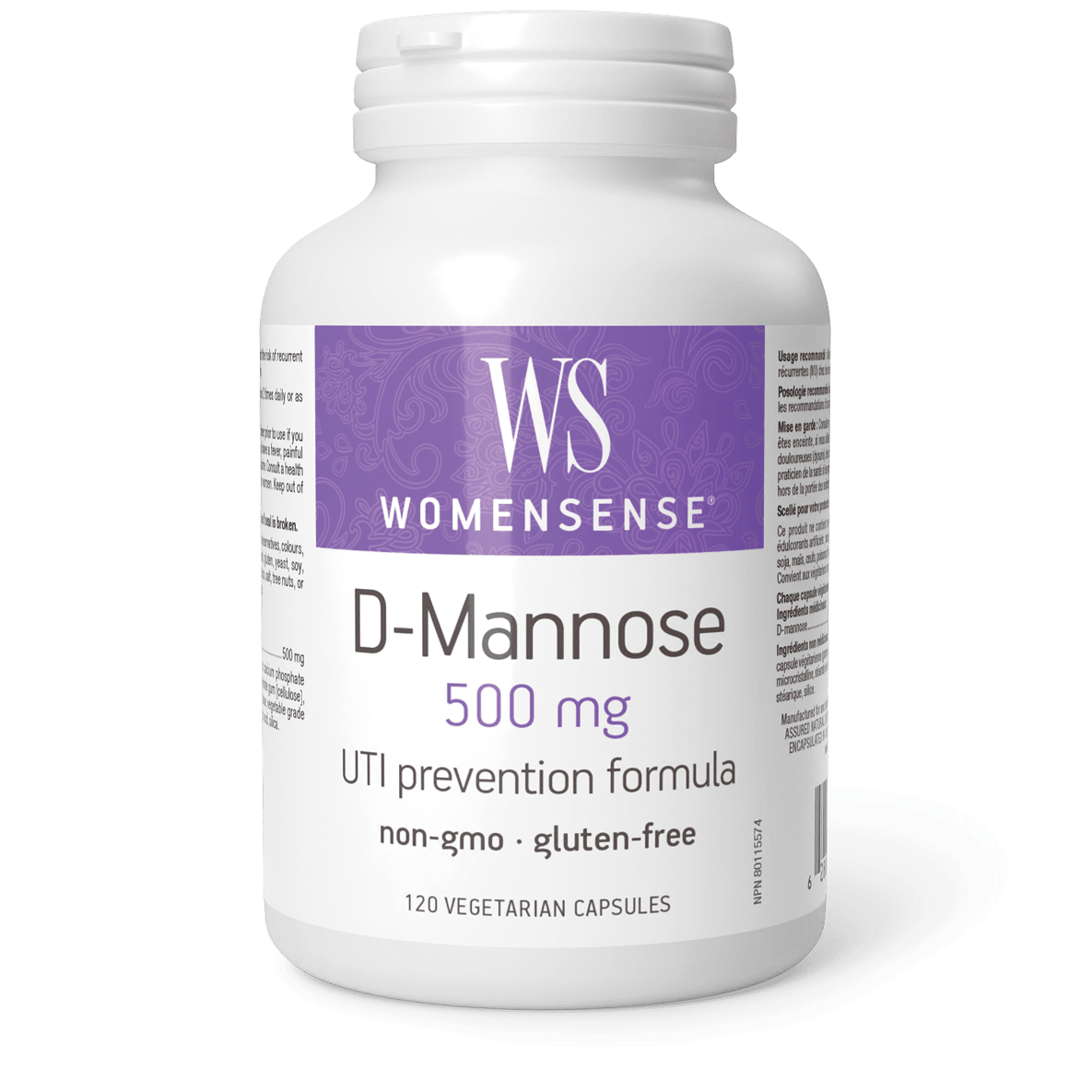 WomenSense D-Mannose 500 Mg 120 Veggie Caps Supplements - Bladder & Kidney Health at Village Vitamin Store